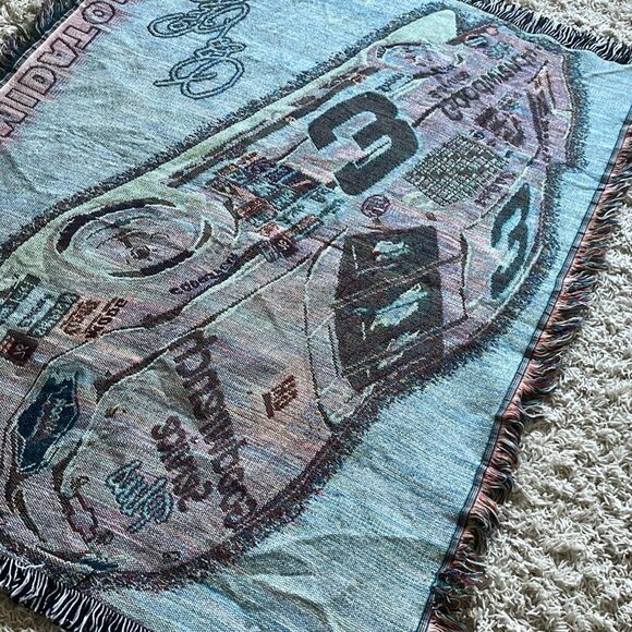 Vintage Dale Earnhardt The Intimidator #3 NASCAR Throw Blanket Tapestry 57×44 EU - Picture 7 of 10